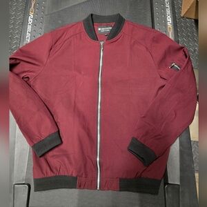 Burgundy Bomber Jacket Size Large